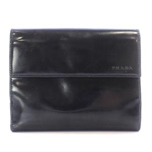 三角プレート 財布 二つ折り 小銭入れ ラウンドファスナー レザー 黒