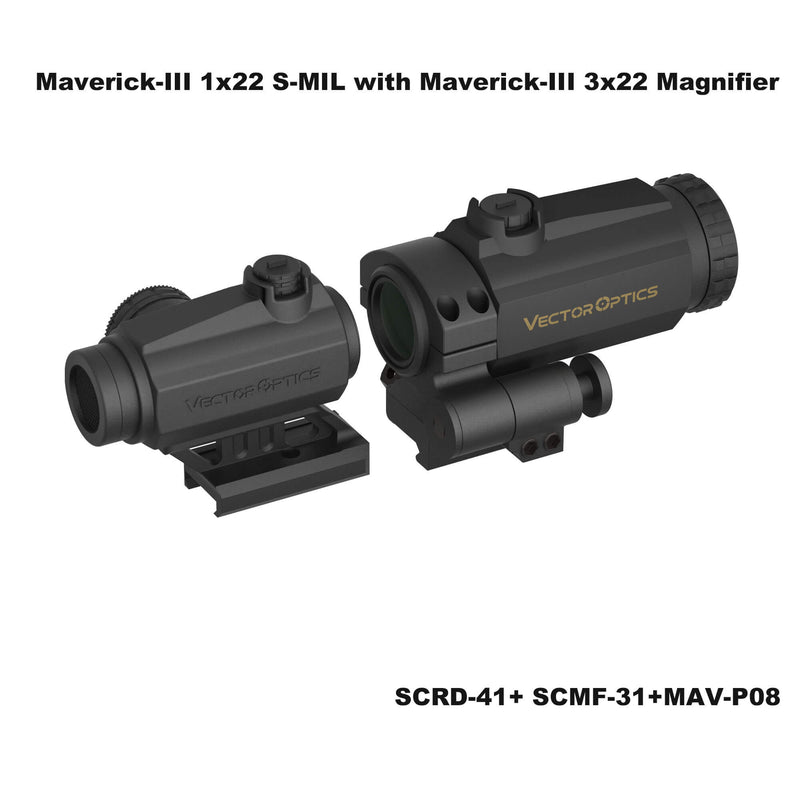 Compact | Maverick 1x22 Red Dot S-MIL for .223 & .308 Rifle | RUM