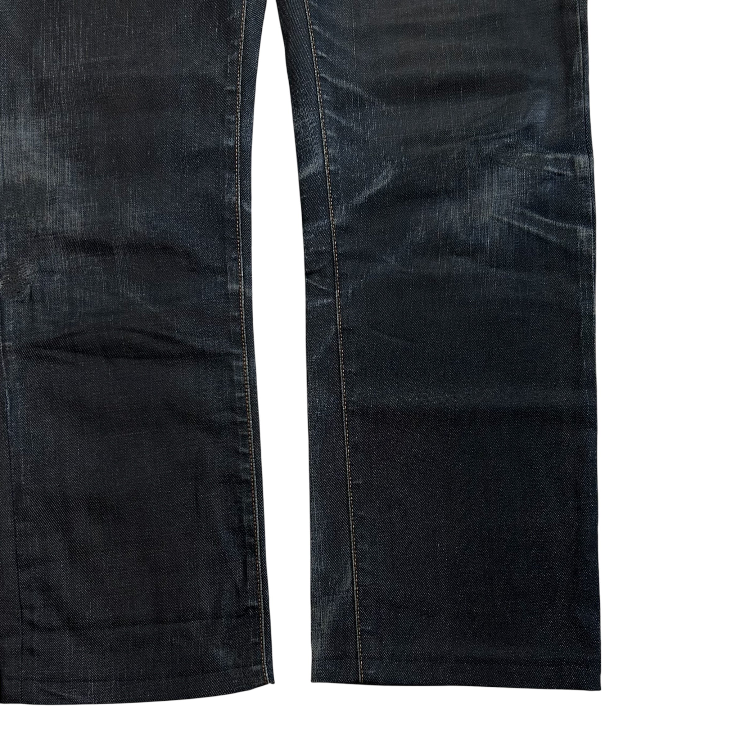 Dior Homme Dark Coated Whisker Straight Jeans - SS05 – Vertical Rags