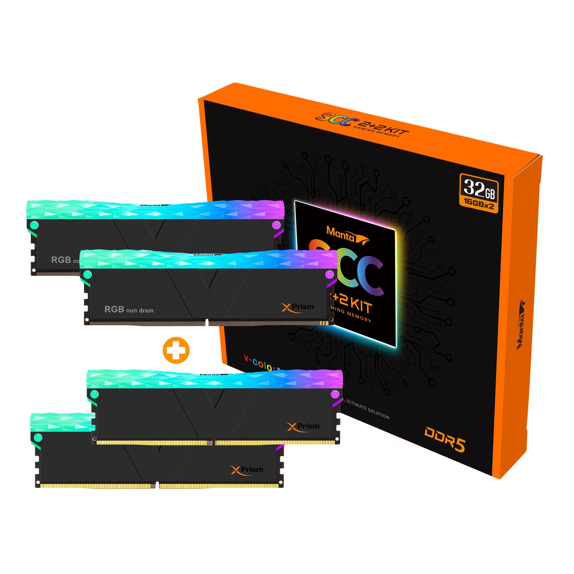 DDR5 | [Manta] XPrism RGB | SCC KIT | 32GB (16GBx2) | インテル XMP
