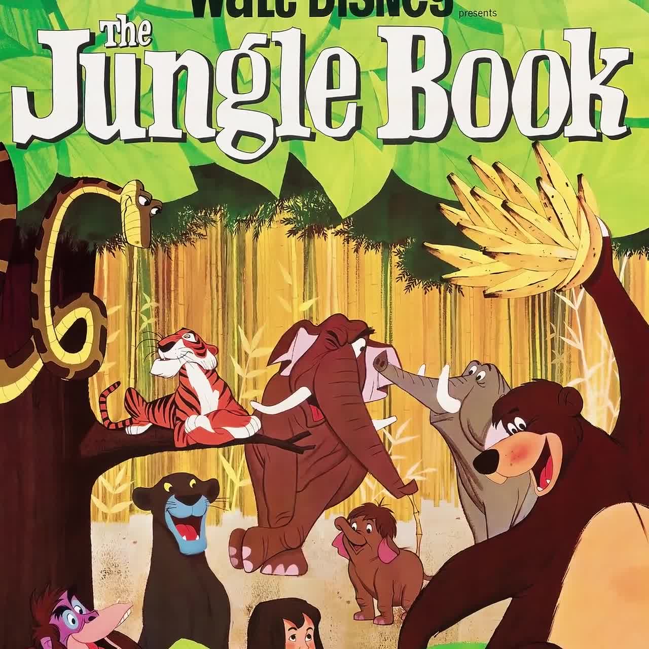 ジャングルブック Jungle Book ディズニー リトグラフ ポスター 絵画