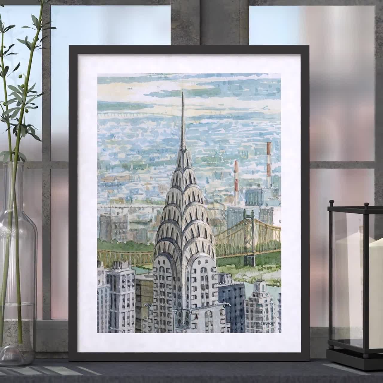 額装品/Chrysler Building/ポスター/アート/風景/モダン Amazon.com