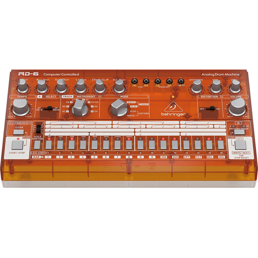 Behringer RD-6 Analog Drum Machine - Translucent Orange - Vintage King
