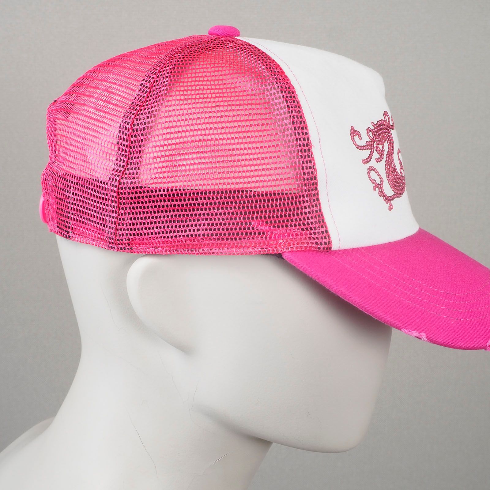 カラー帽子 メッシュ素材 ピンク 全51色 キャップ メッシュ 涼しい