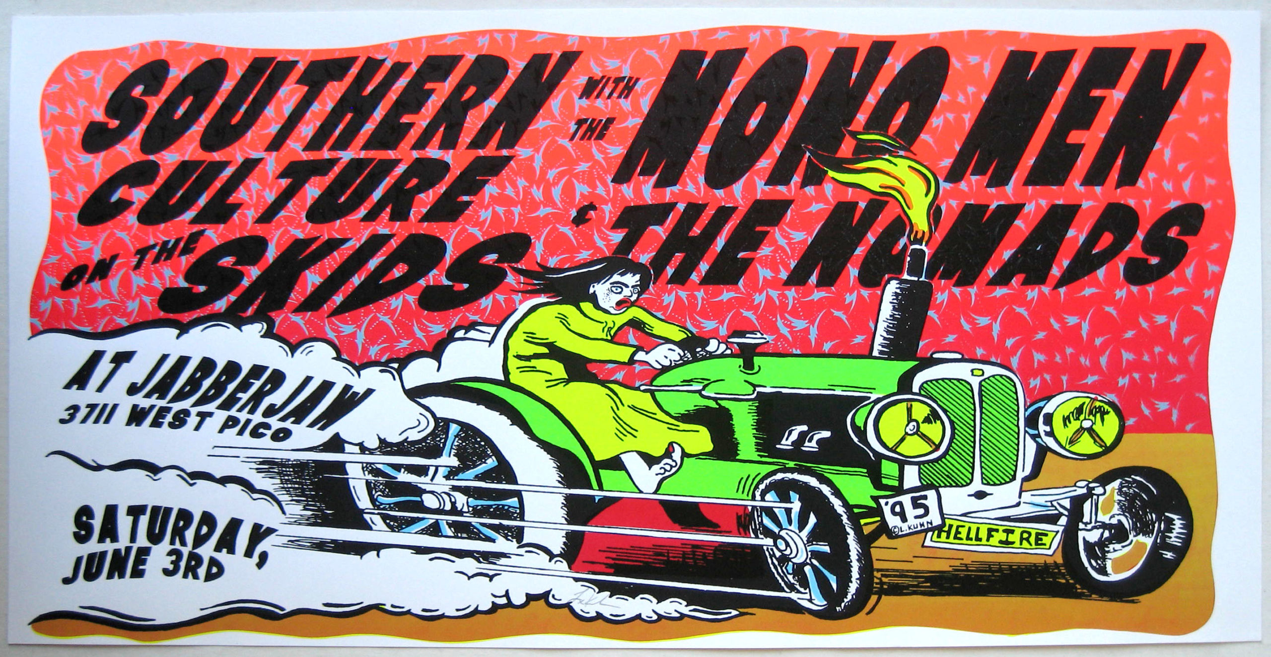 Southern Culture on the Skids Poster w/ Mono Men 1995 Concert