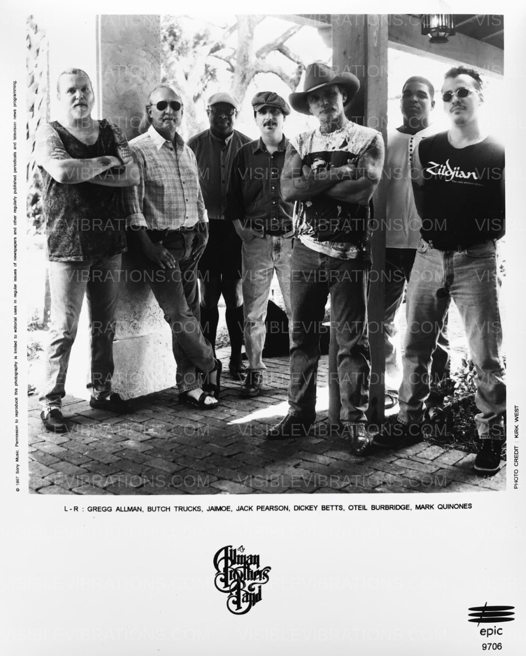 The Allman Brothers Band Promotional Photograph 1997 | Visible