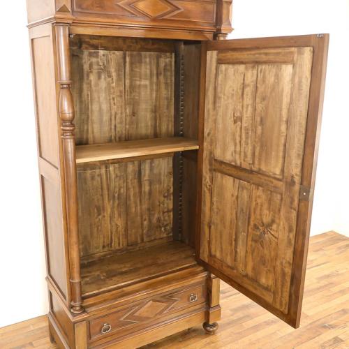 フランスアンティーク木製アルモワールキャビネット/ワードローブ食器