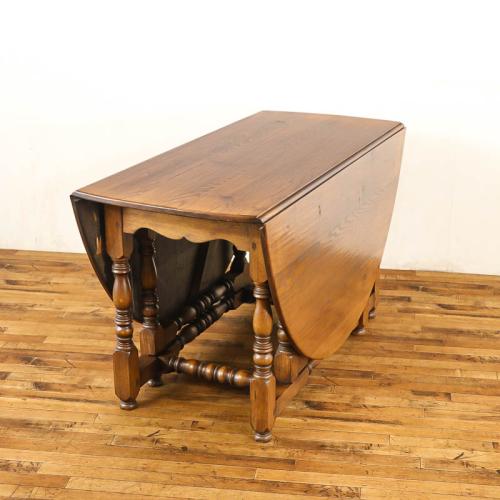 英国アンティーク木製ゲートレッグテーブル/ダイニング机/バタフライ