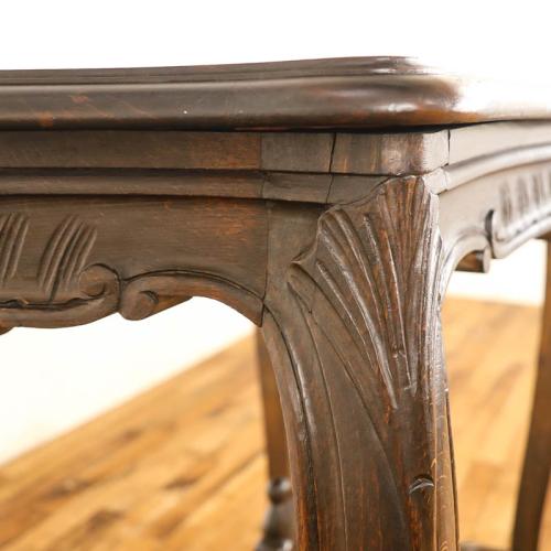 フレンチアンティーク サイドテーブル 猫脚 ビーチ材 v_64706