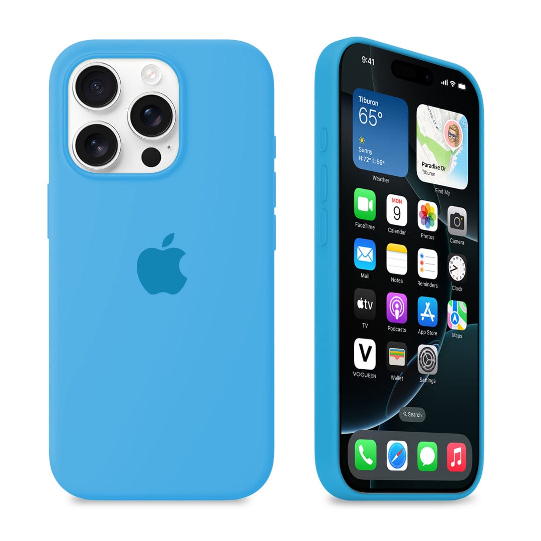 iPhone Silicone Case (Surf Blue) - Vogueen Premium iPhone Cases