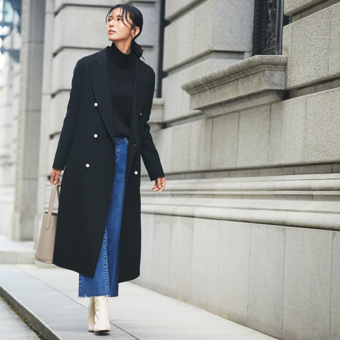 MADISON BLUEパールボタンチェスターコート