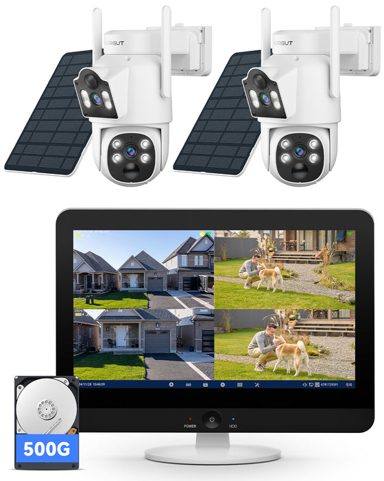 防犯カメラ 2台セット ソーラー 人感センサー 双方向通話 ベース