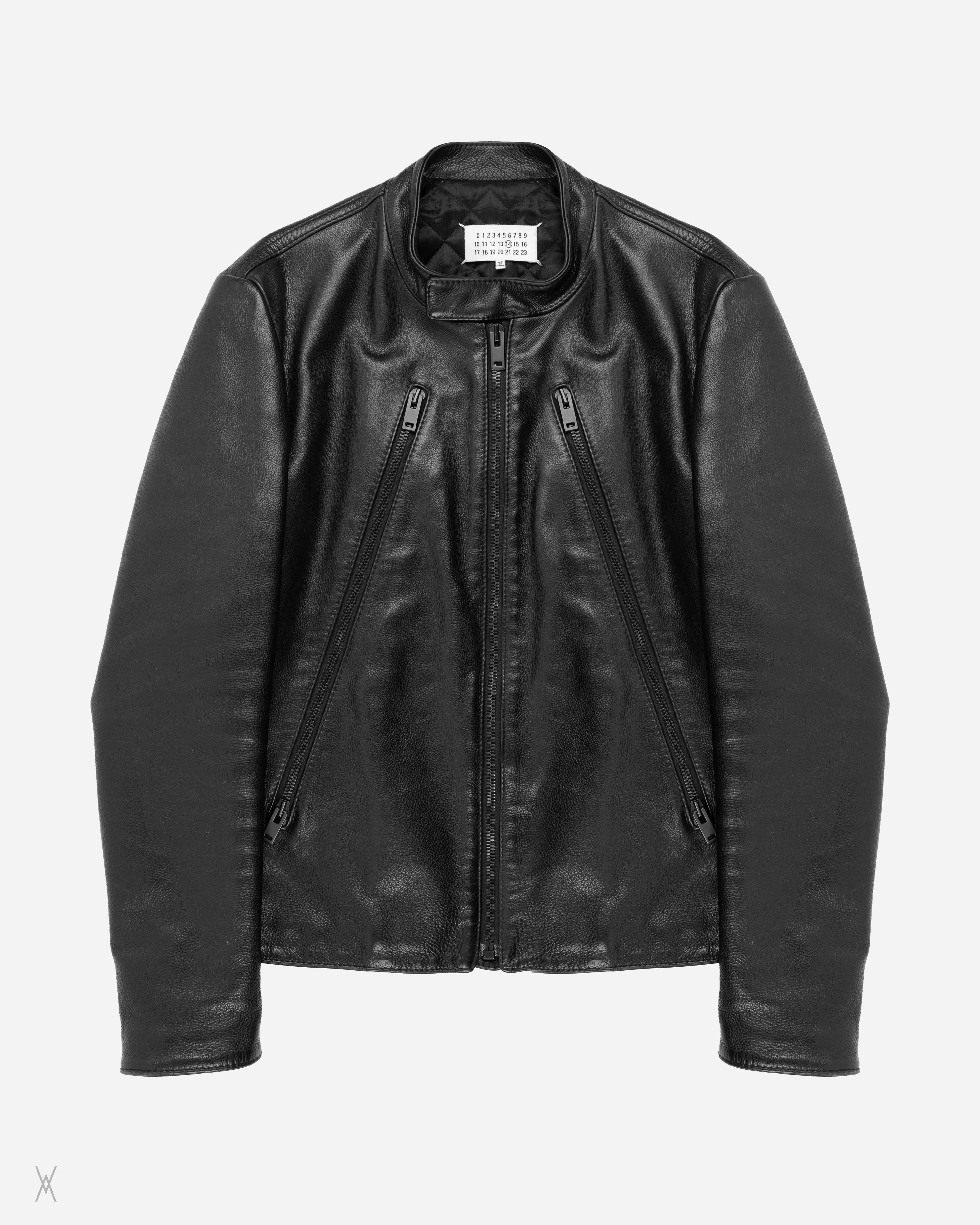 Maison Margiela 5-Zip Leather Jacket – All Black Edition (FW15