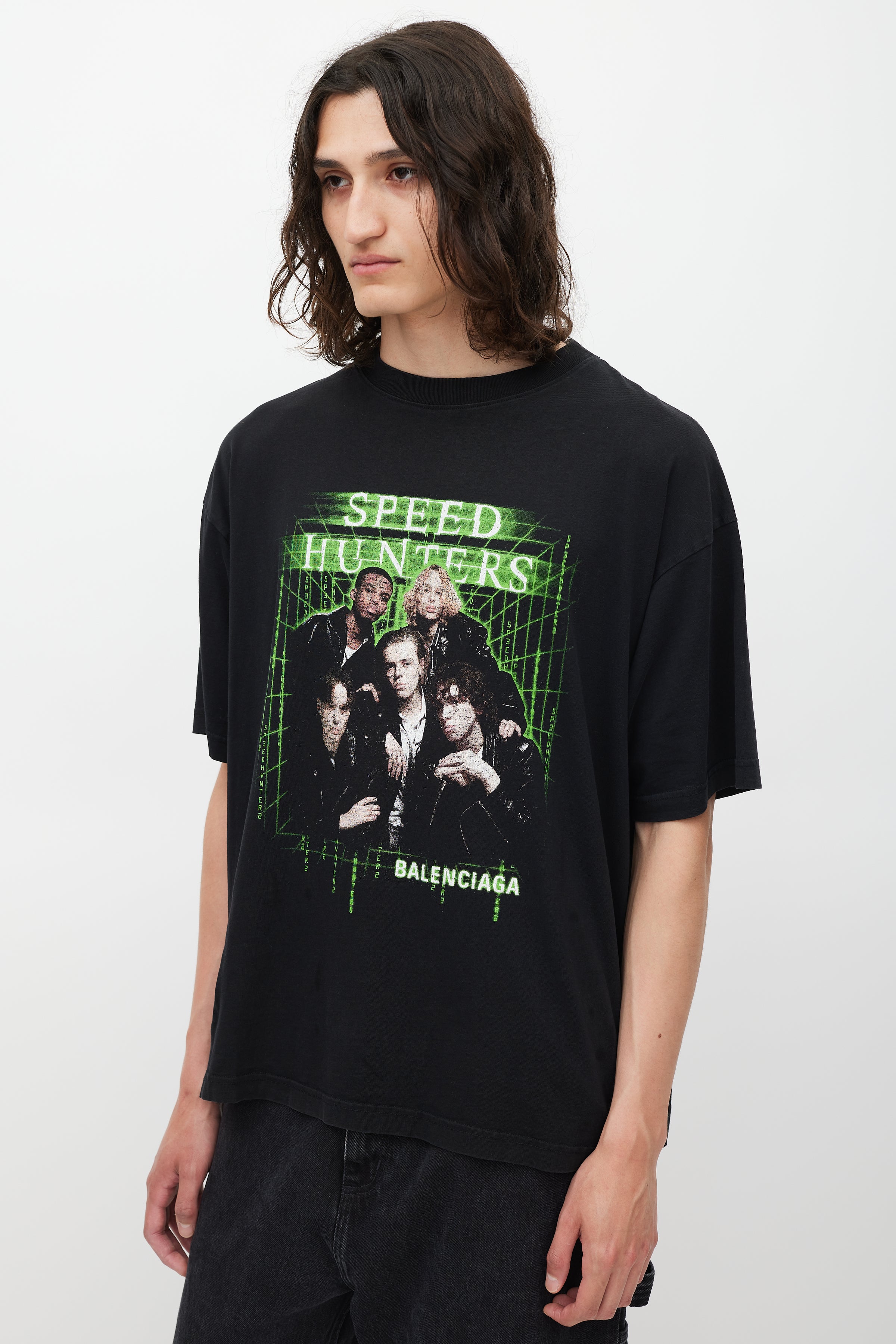 Balenciaga // Black & Multicolour Speedhunters T-Shirt – VSP