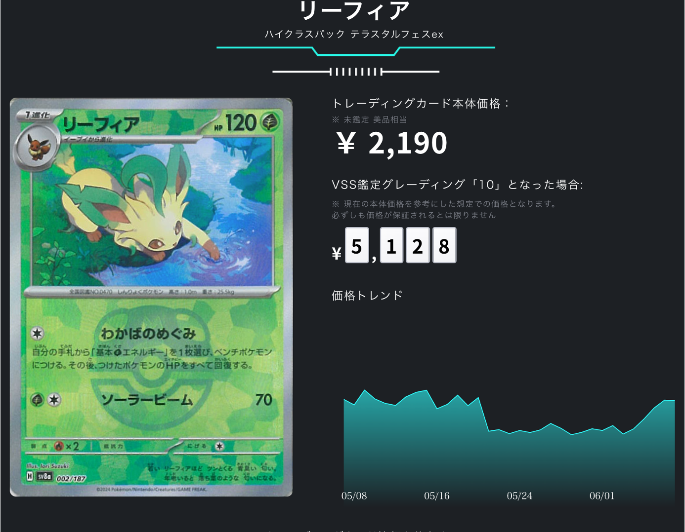 ポケカ）【リーフィア（テラスタルフェス ex/マスボ）】相場・価格