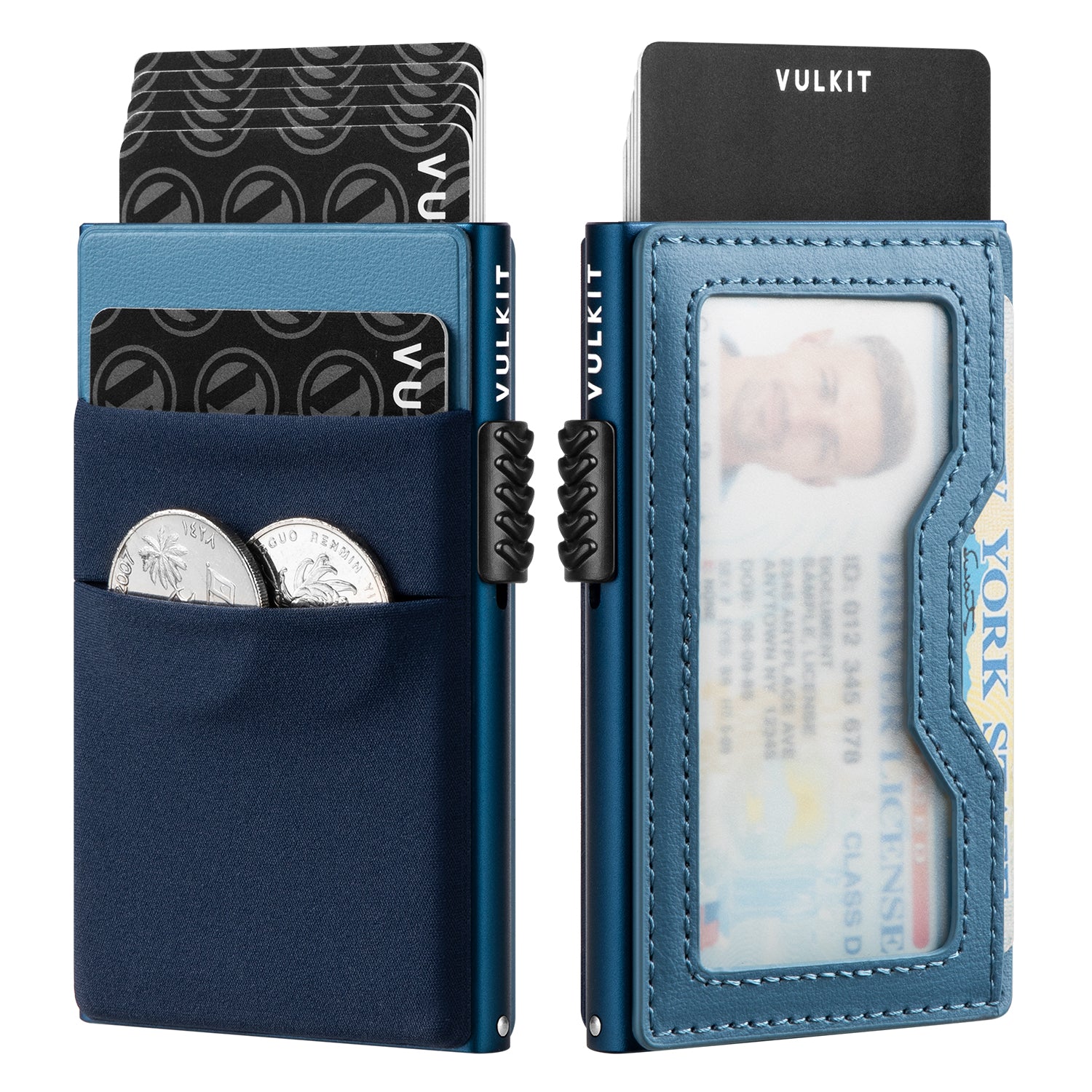 VC306- Elastic Cloth Slot & Leather Visible Window For Cash, Coins