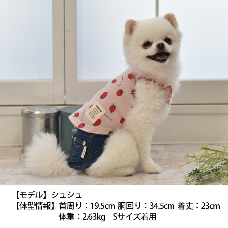 イチゴプリントキャミソール XS/S/M/L/XL/XXL TINOTITO -ティノ