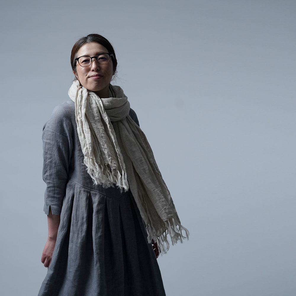 wafu】 Linen shawl 通年使える ガーゼ リネン ストール ハンド