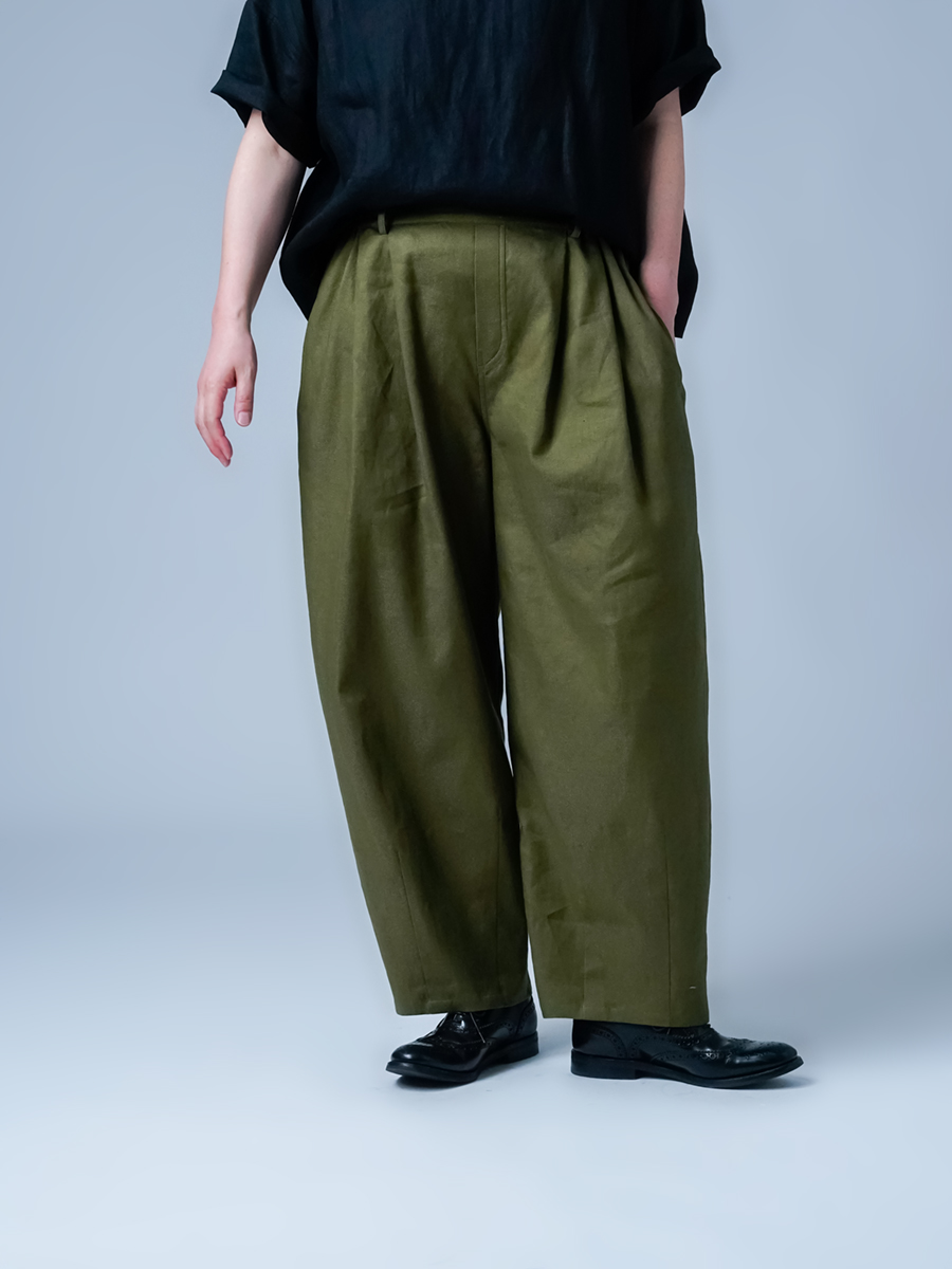 リネンソロテックス】立体を操る 魅惑のリネンサーカスパンツ