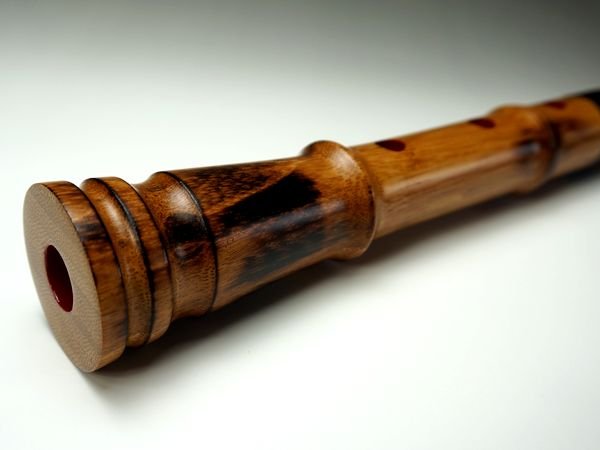 現状品】胡蝶宝 尺八 合竹 曲管 節あり 焼印あり 琴古流 1.8尺 楽天