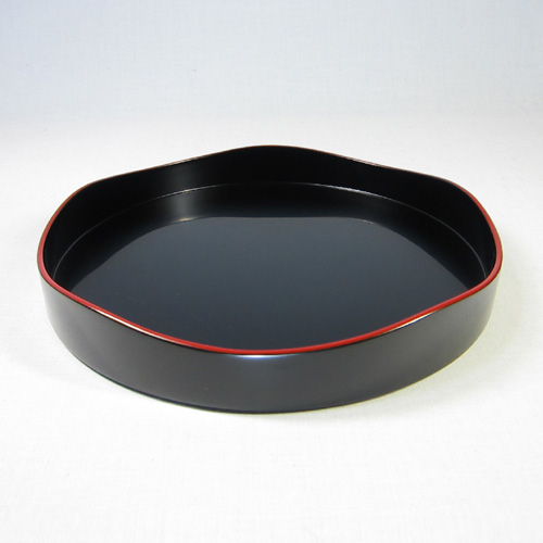 母のお茶道具 輪島塗 盆付き蓋付菓子箱 盆サイズ220mm