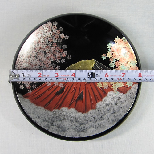 輪島塗 沈金 銘々皿 5枚 輪島塗 黒漆 沈金 金菊蒔絵 中皿 5