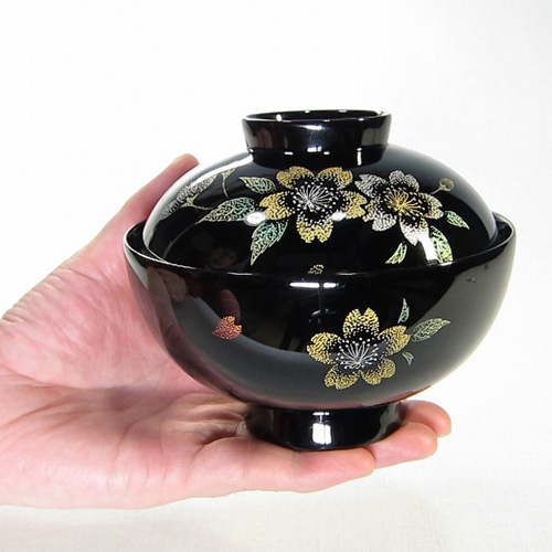 輪島塗り漆器 膳 梅の花 黒 2膳 M109325798オンライン アウ