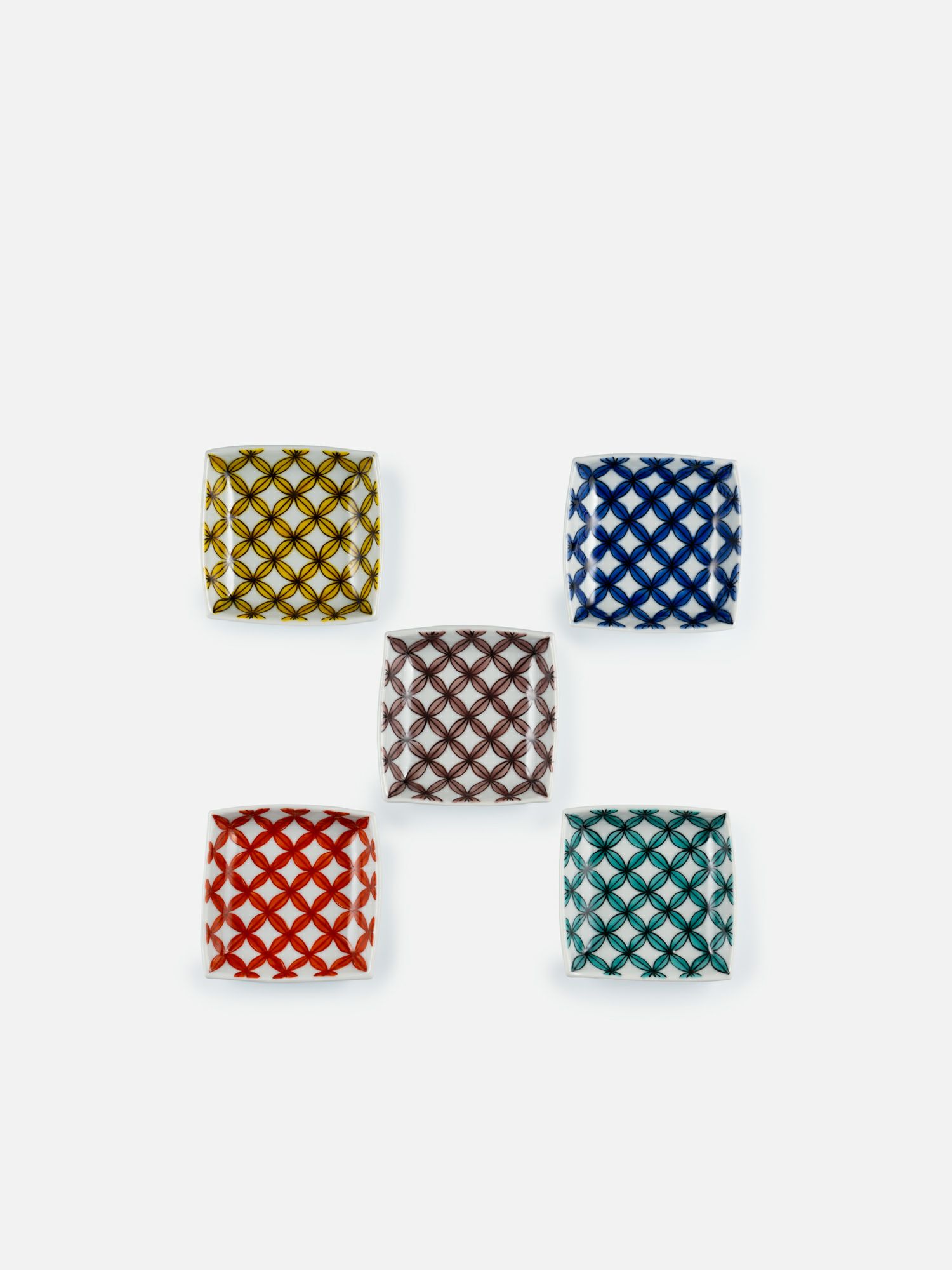 九谷焼 海野 裕 作 七宝文小皿（5枚組） |ダイニング | WAKO公式