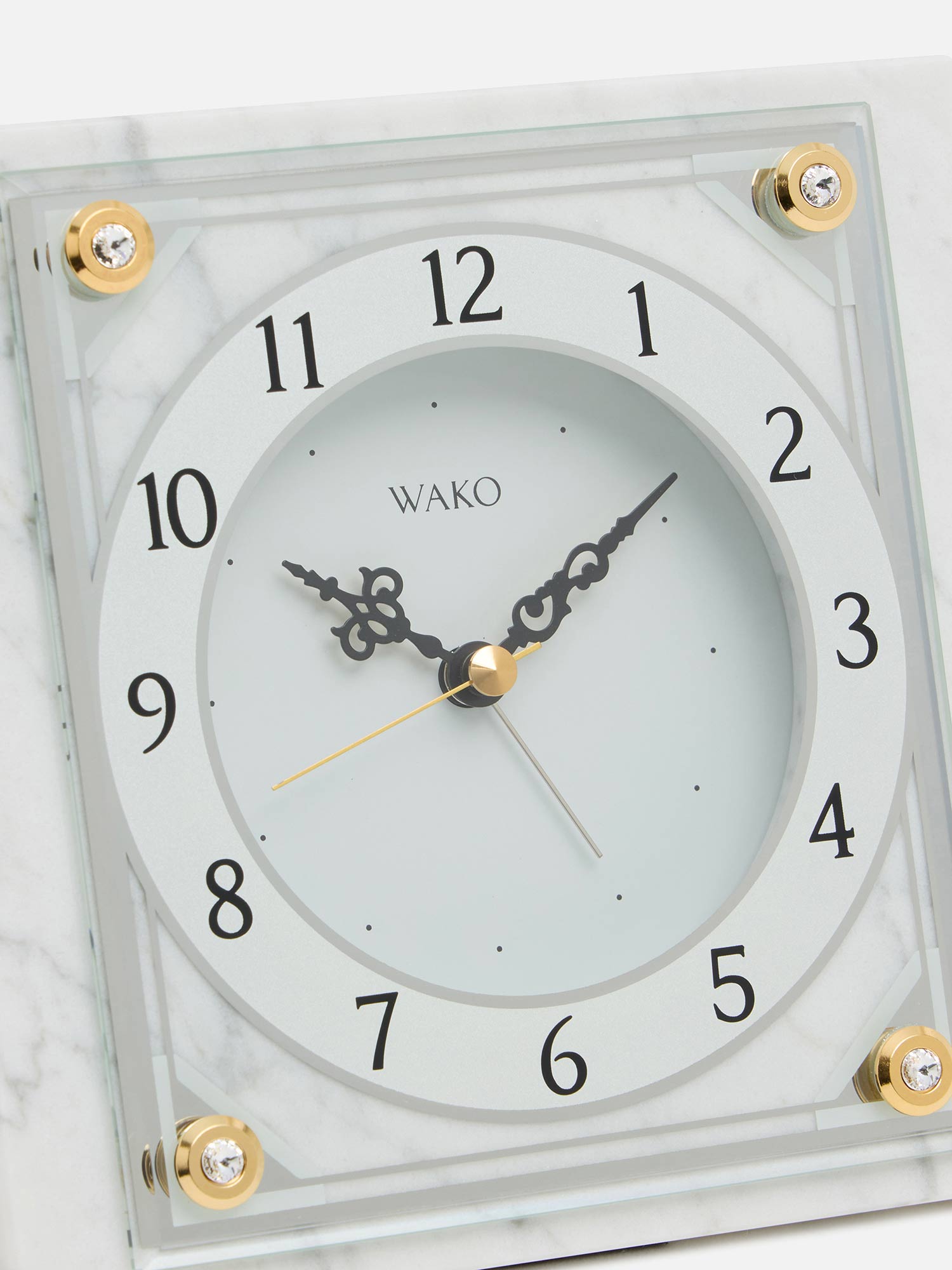 WAKO STL004W ホワイトマーブル置時計 WAKOクロック〈STL004W〉 |WAKO