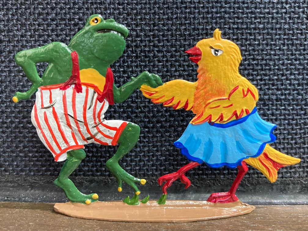 エルツ バベットシュバイツァー社 錫の置物人形（果物屋馬車） エルツ