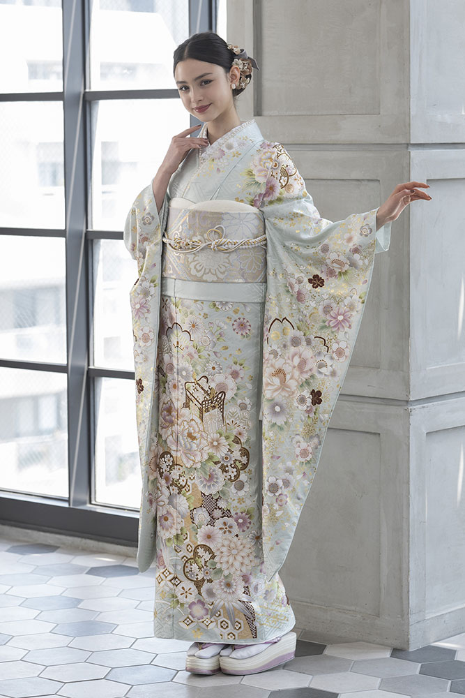 303正絹振り袖古着