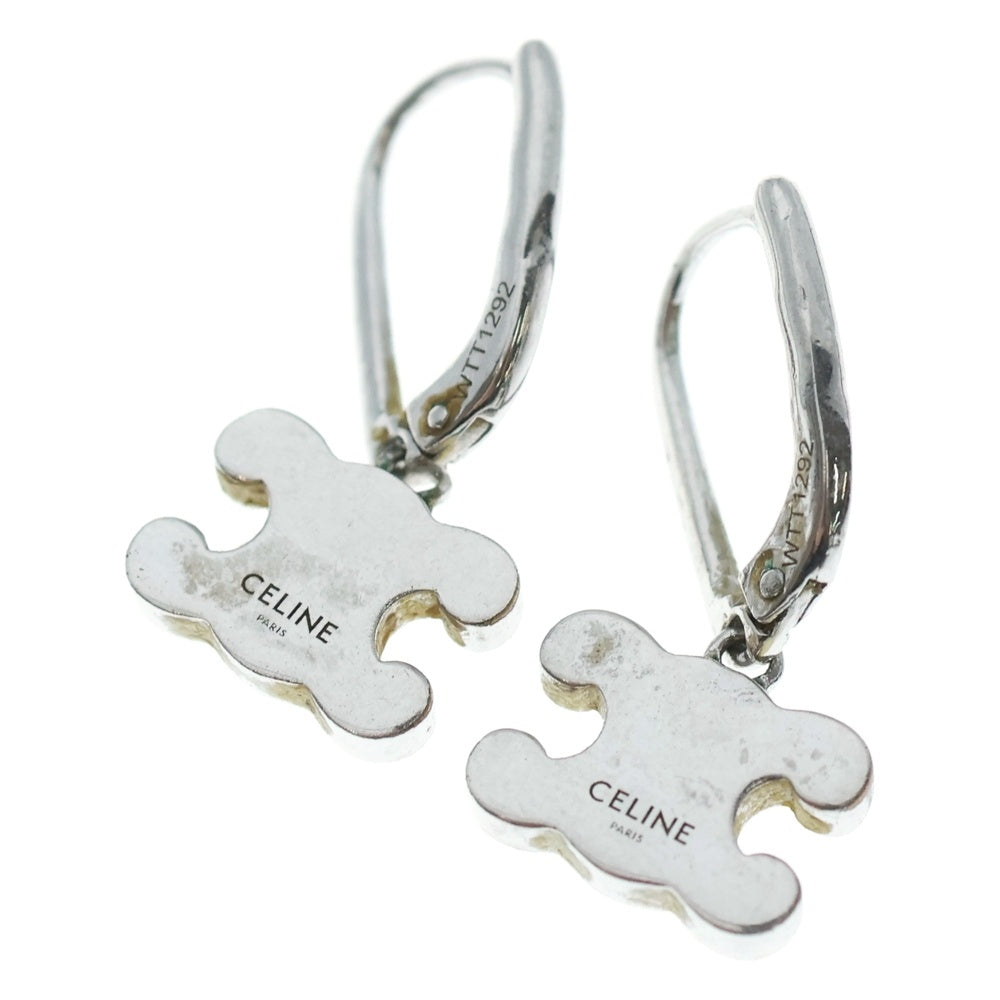 CELINE(セリーヌ) トリオンフ ラインストーン ピアス シルバー レディース