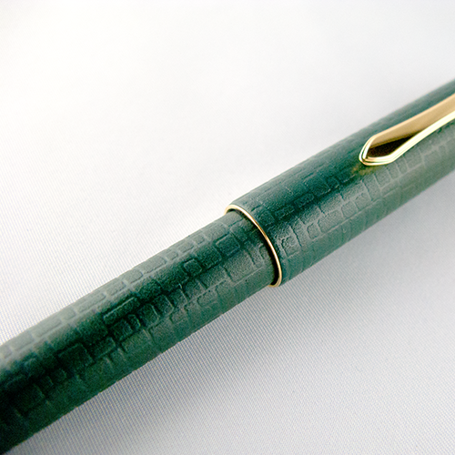 万年筆 変わり塗り石目 グリーン 細字｜文具のことなら渡敬文具館