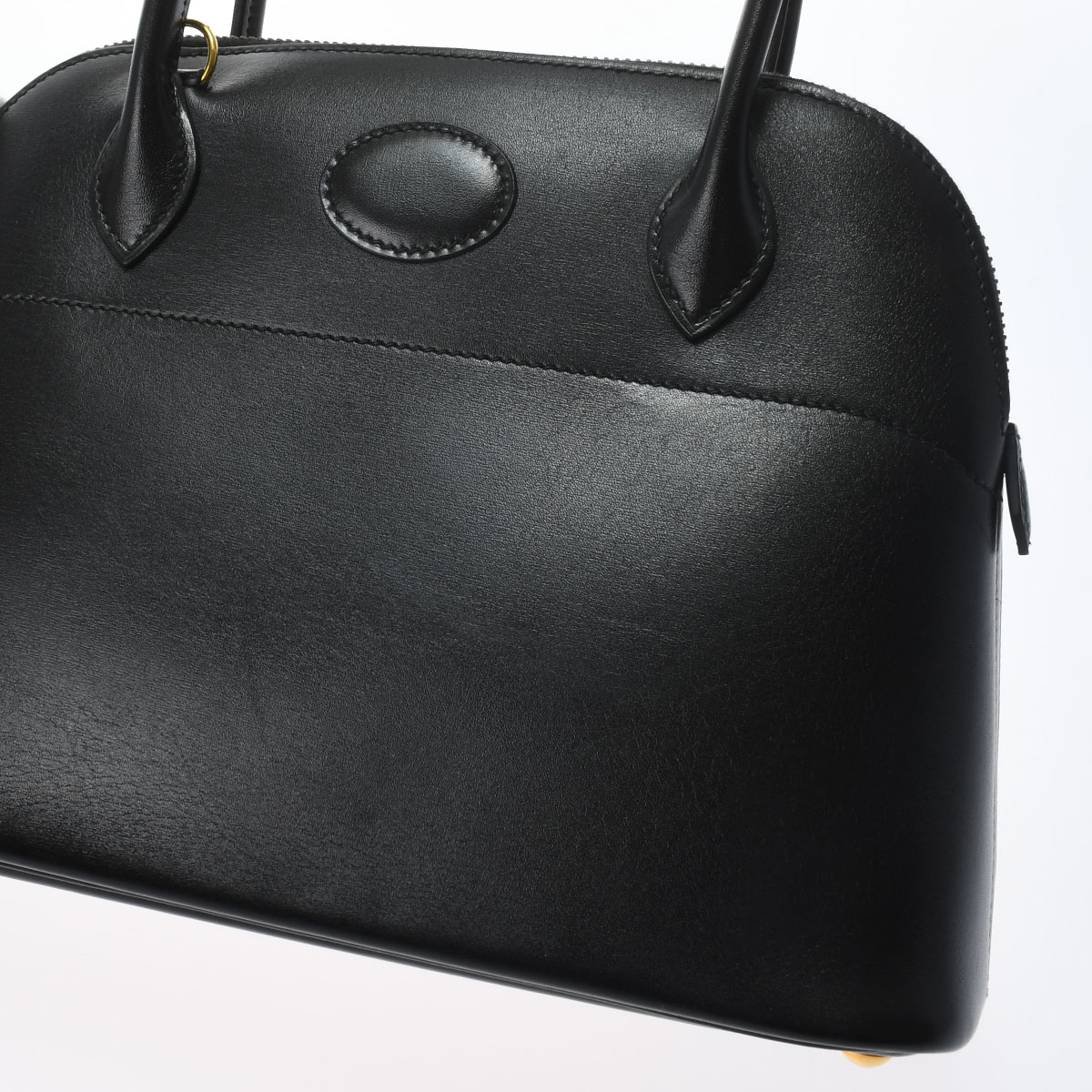 ボリード 27 ブラック/ゴールド金具 ボックスカーフ HERMES エルメス