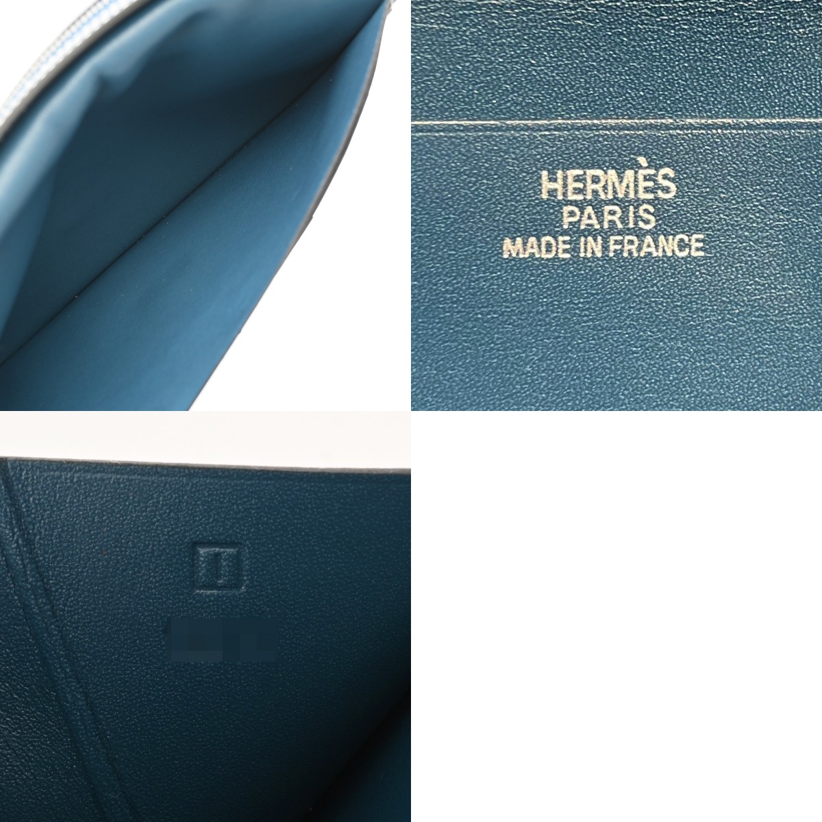 エルメス ベアン クラシック ブルータラサ ボックスカーフ レディース