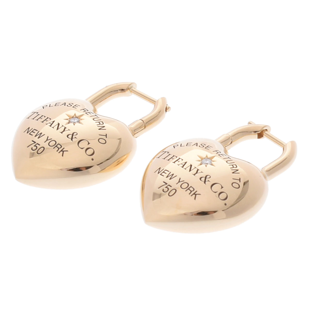 ティファニー リターントゥ フルハート ピアス ミディアム ゴールド