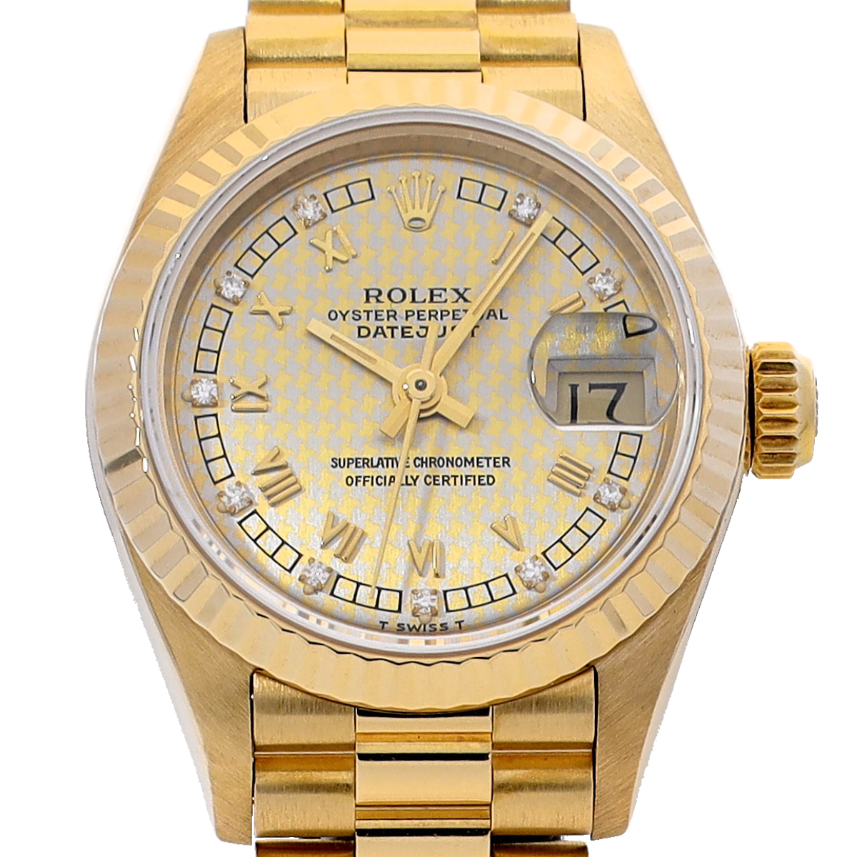 ロレックス デイトジャスト 69178G シャンパンハウンズトゥース