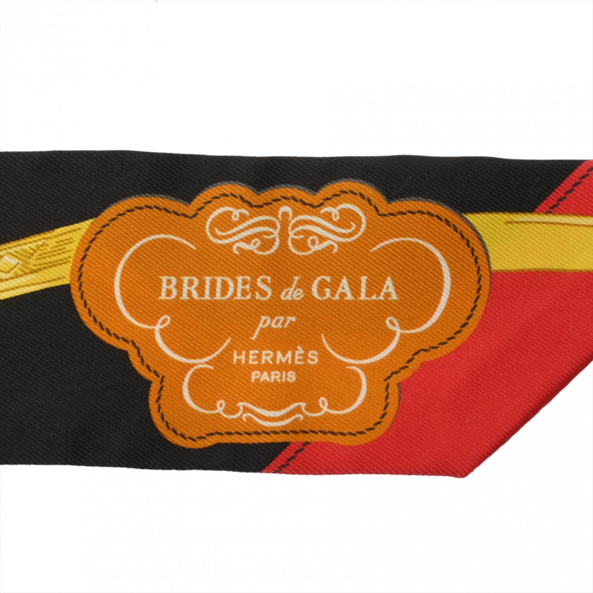 エルメス ツイリー BRIDES DE GALA APPLIQUE ブラック/マルチカラー