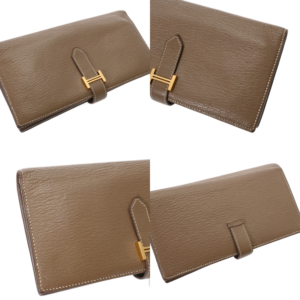 エルメス ベアン スフレ エトゥープ シェーブル レディース 財布