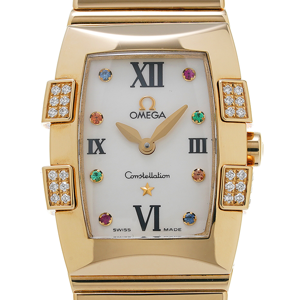 オメガ コンステレーション ミニ クアドレラ 1184.79 ホワイトシェル