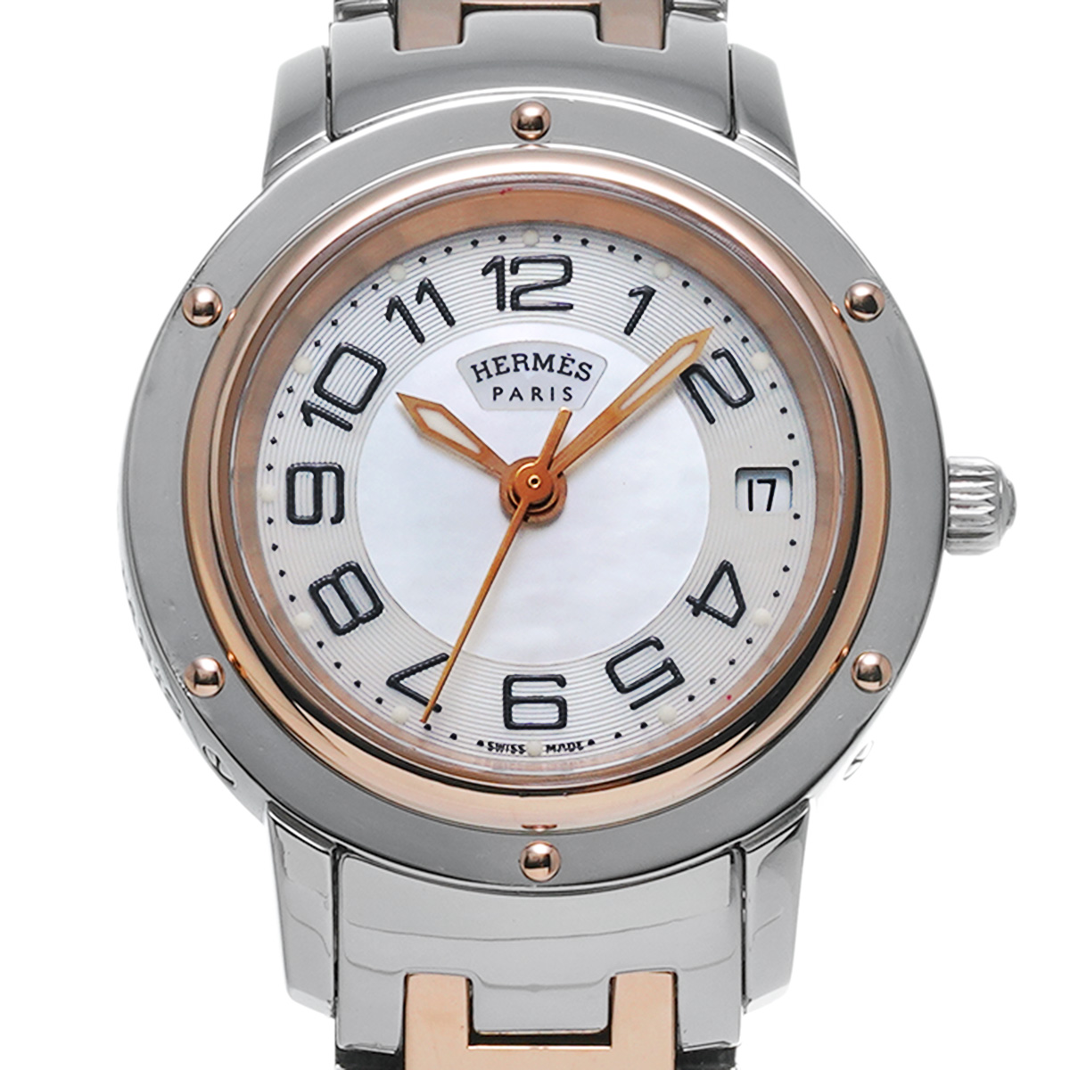 エルメス クリッパー クラシック CP1.221 ホワイトシェル レディース