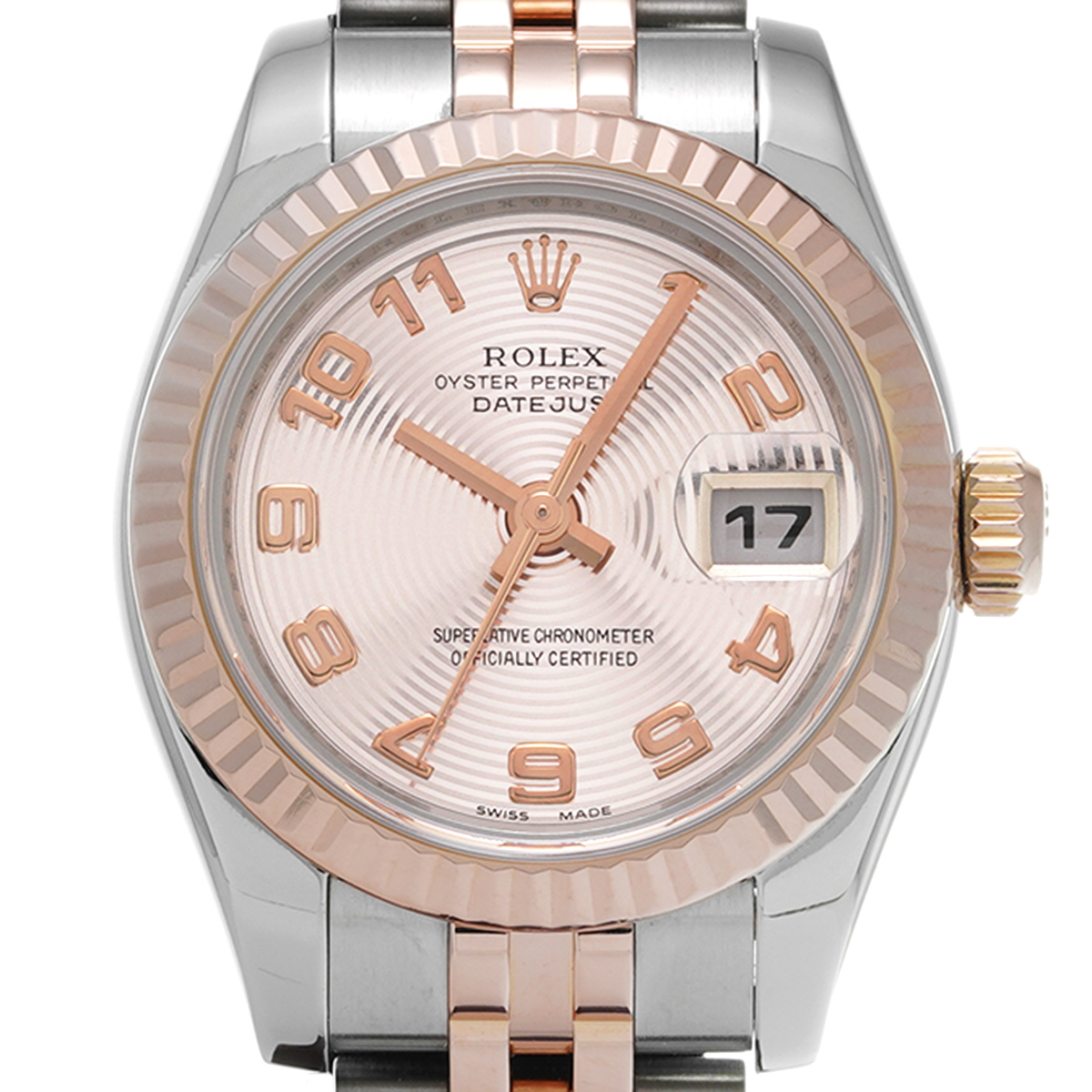 ロレックス デイトジャスト 179171 ピンク/コンセントリック
