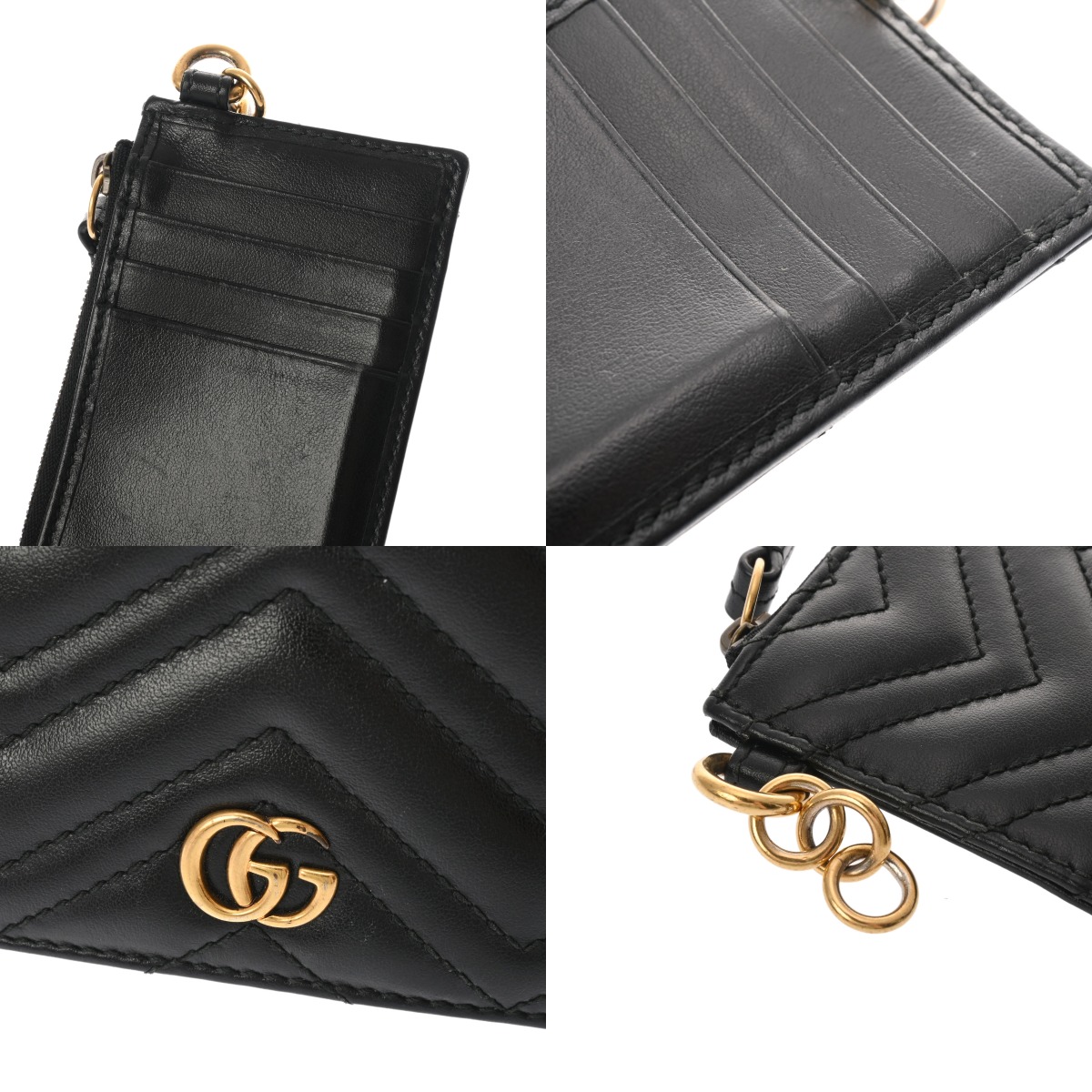 グッチ コインカードケース GGマーモント ブラック 546582 534563
