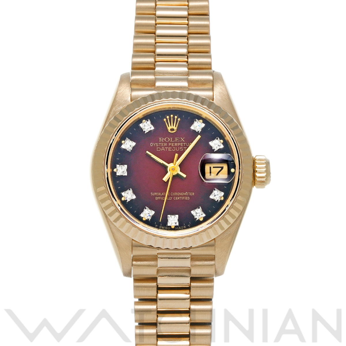 ロレックス デイトジャスト 69178G チェリー・グラデーション