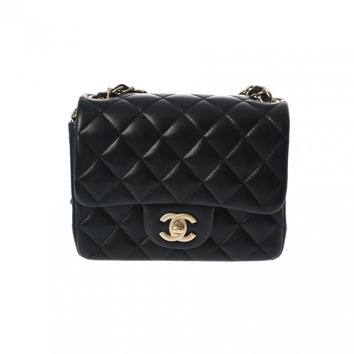 シャネル マトラッセ ミニフラップバッグ17 ブラック/ゴールド金具