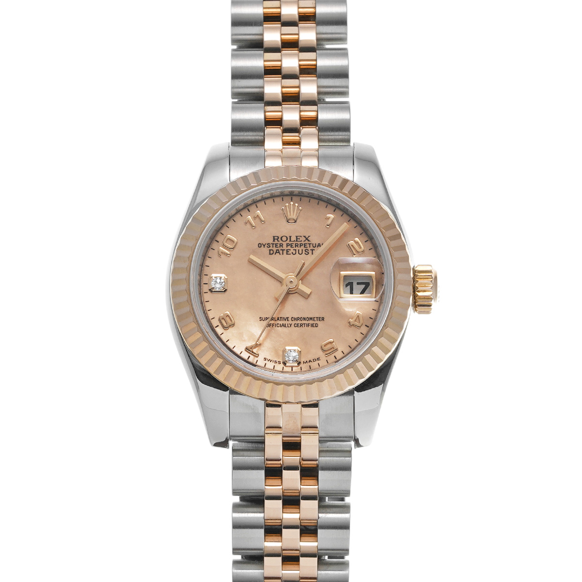 ロレックス デイトジャスト ピンクゴールドダスト 179171 ピンク
