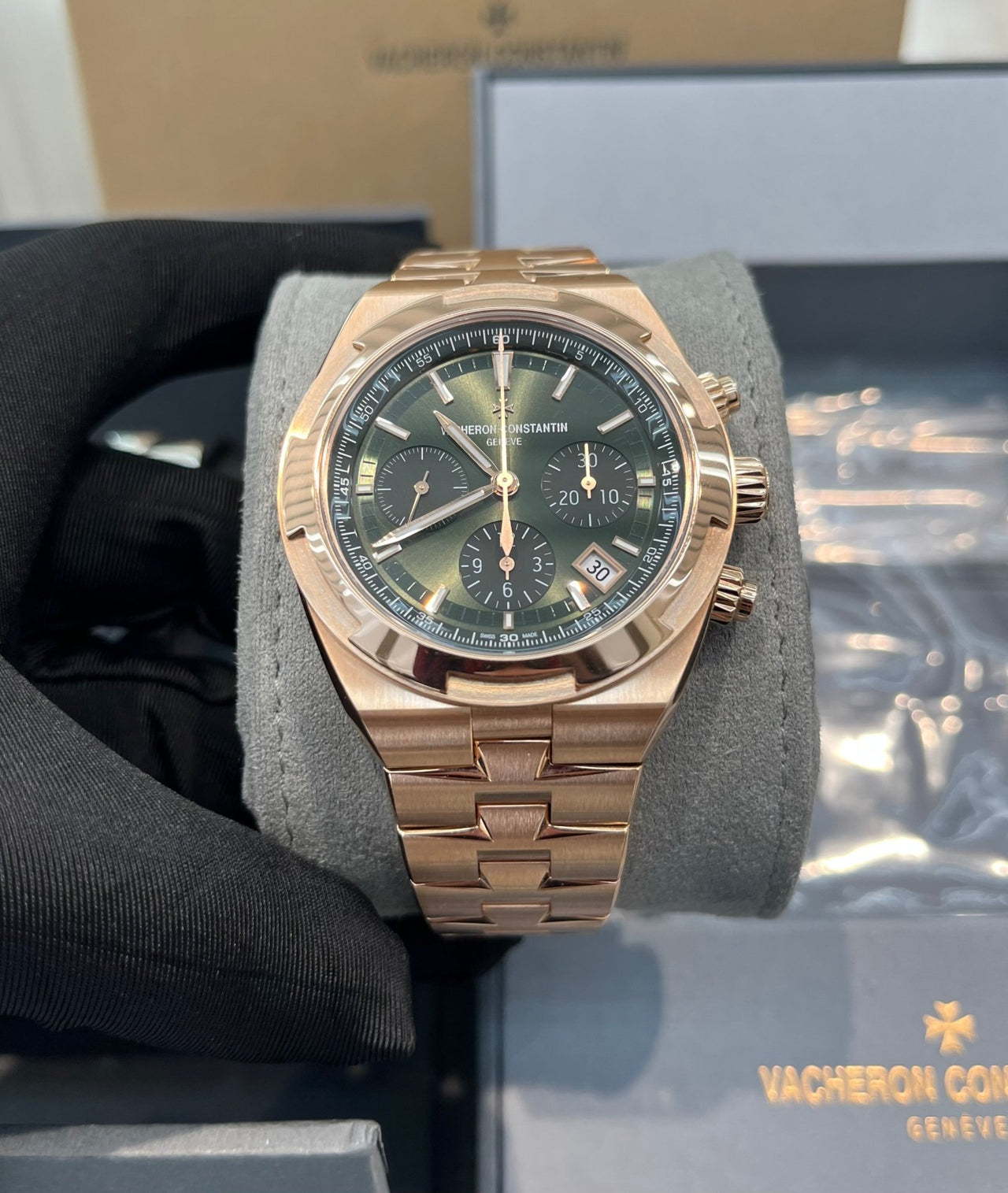 Vacheron Constantin Overseas Chronograph Rose Gold Green Dial