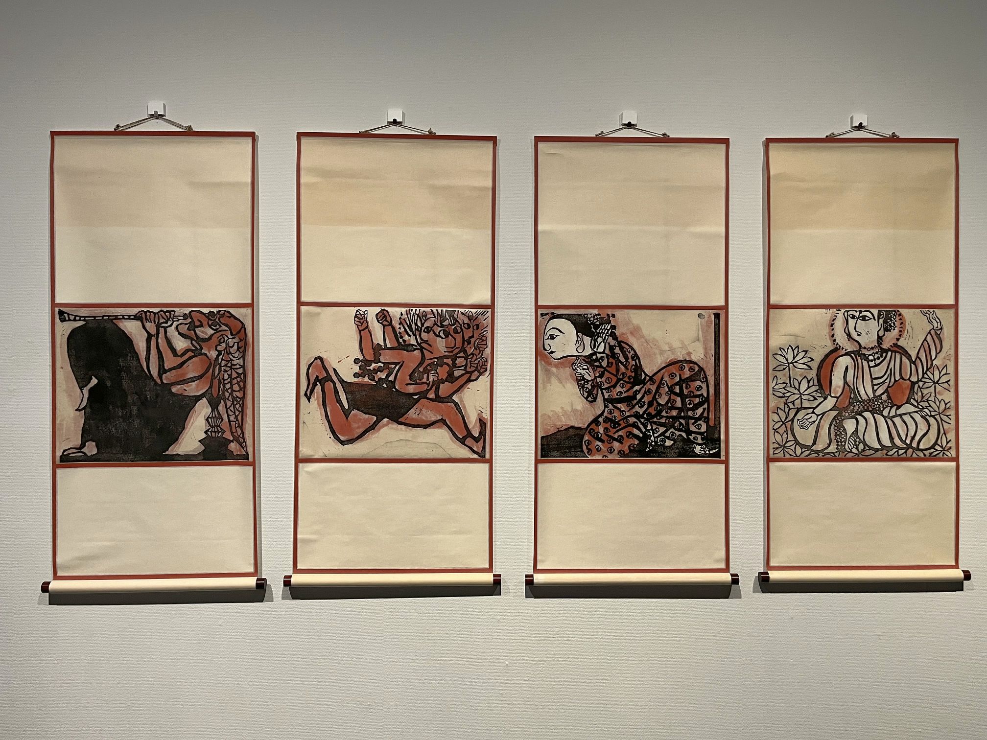 ◇錵◇ 棟方志功 「善知鳥板画巻 妻立の柵」 木版画 直筆