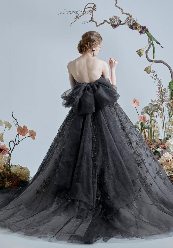 ルルフェリーチェブラックカラードレス【LU-0157】7号〜15号-360度