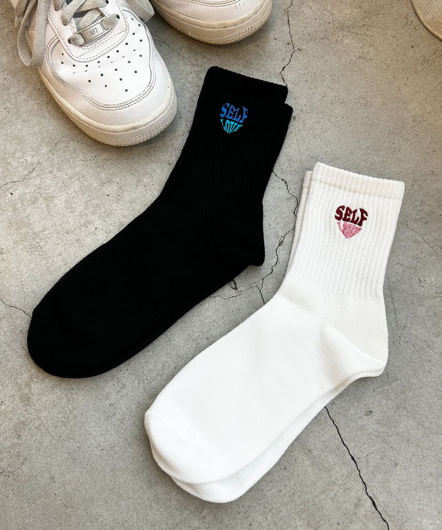 ハートロゴ刺繍ソックス(23-25cm)｜WEGO（ウィゴー） – WEGO ONLINE STORE